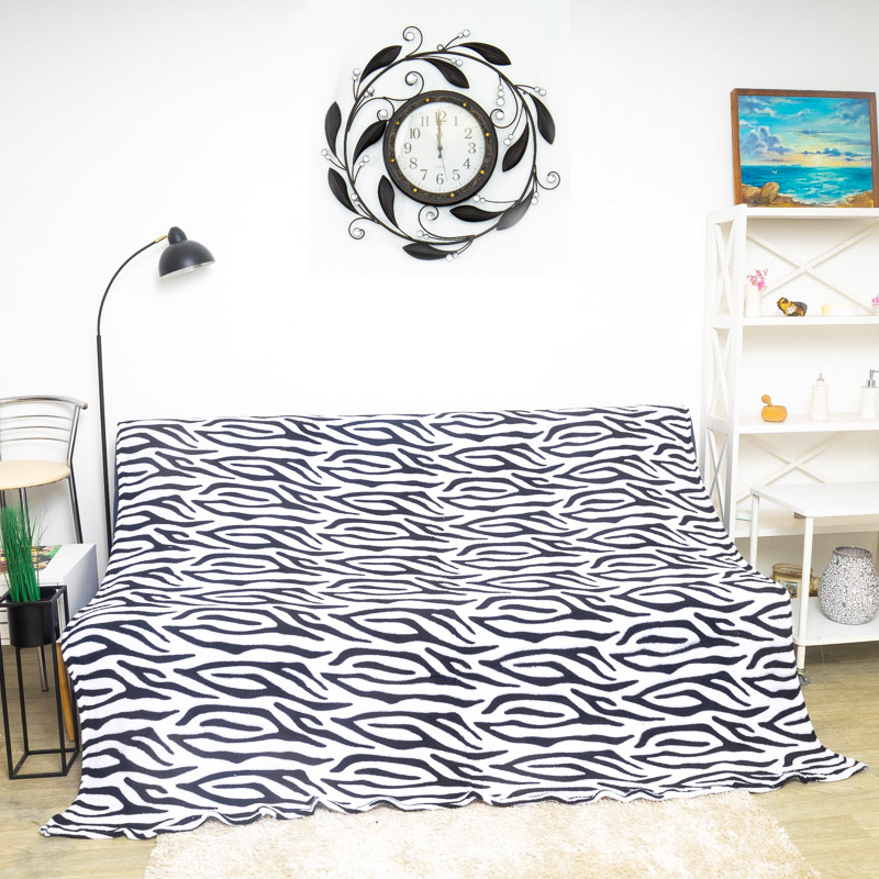 Плед - покрывало одностороннее Зебра 2сп цвет: белый - 2