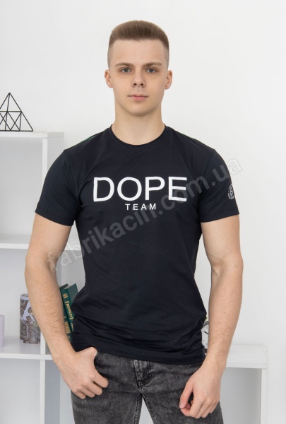 Футболка DOPE team 44 - 52 цвет: черный
