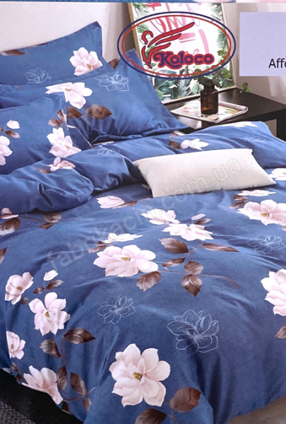 Комплект постільної білизни полуторний 180Х220 колір: синiй