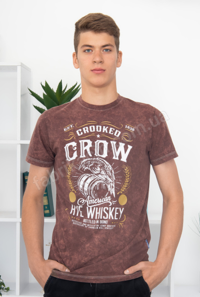 Футболка Віскі 44 - 52 колір: коричневий