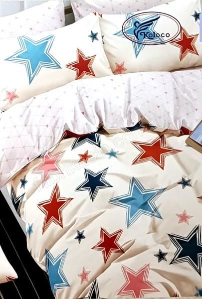 Комплект постельного белья двухспальный Звезды 180 Х 220  цвет: молочный