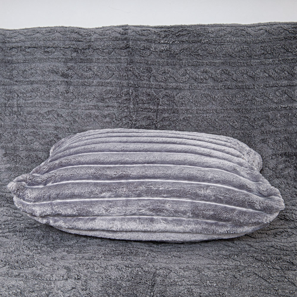 Наволочка широкая полоска 50х70 цвет: серый - 4