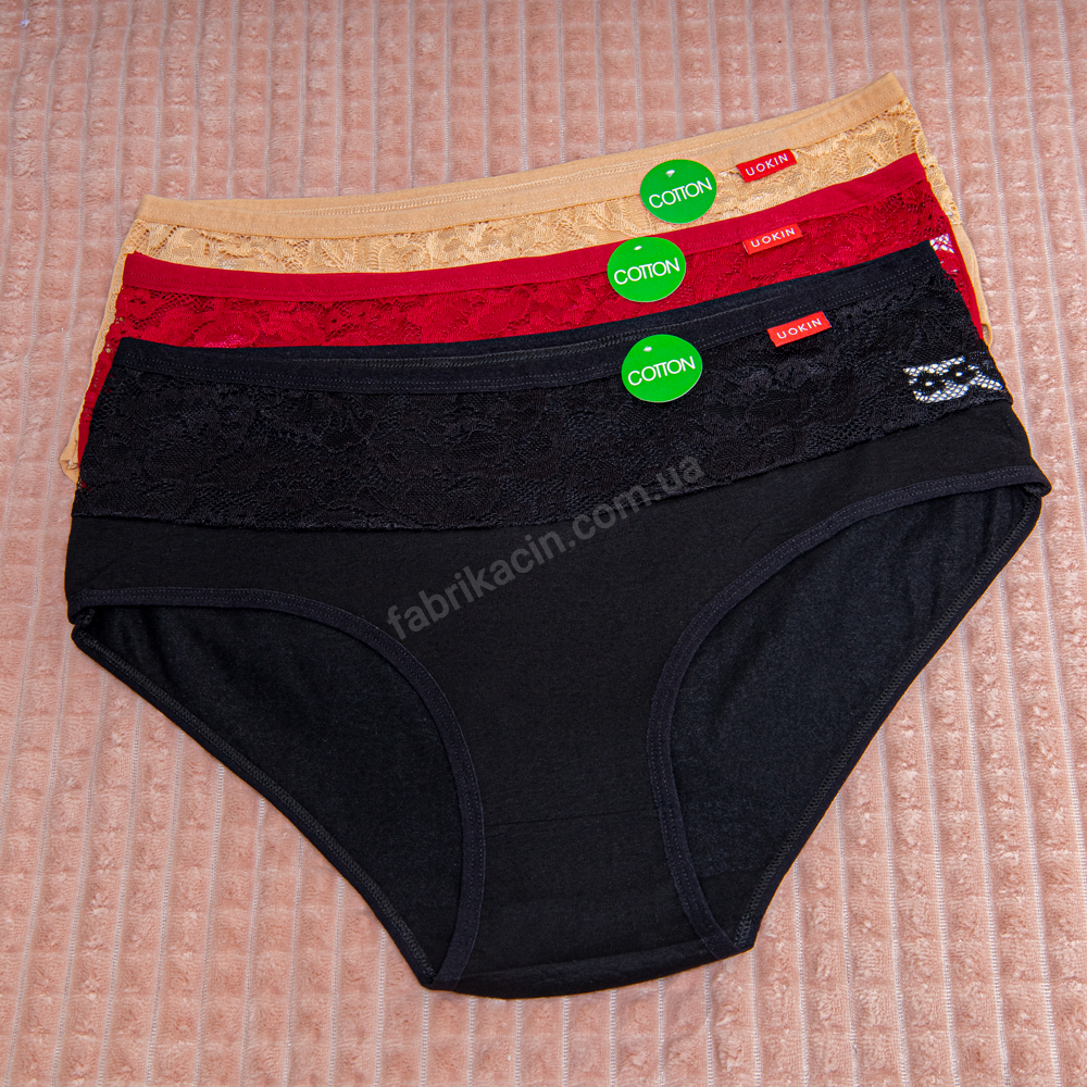 Трусы гипюр UO KIN XL - 3XL цвет: черный - 1