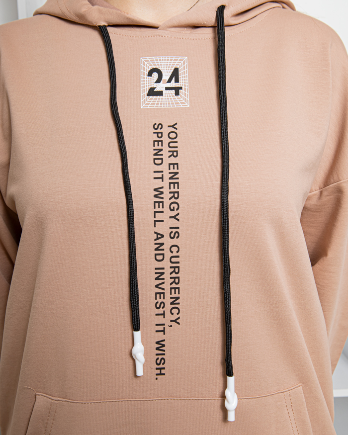 Костюм спортивный CkasBenno двунитка р-р: 48-L; 50-XL; 52-2XL; 54-3XL цвет: бежевый - 4