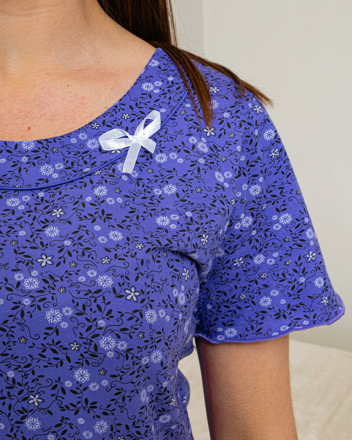 Ночная рубашка цветочки 46; 54 цвет: фиолетовый - 4