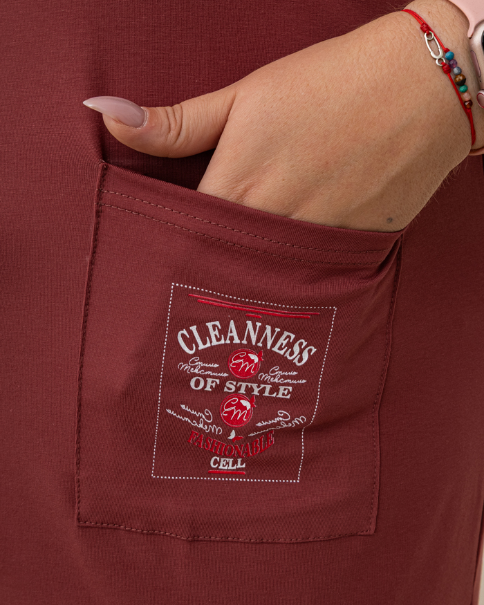 Халат бавовна трикотаж р-р: 60/6XL; 62/7XL; 64/8XL; 66/9XL колір: теракотовий - 4