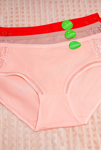 Трусы в гипюр XL - 3XL, цвет: розовый