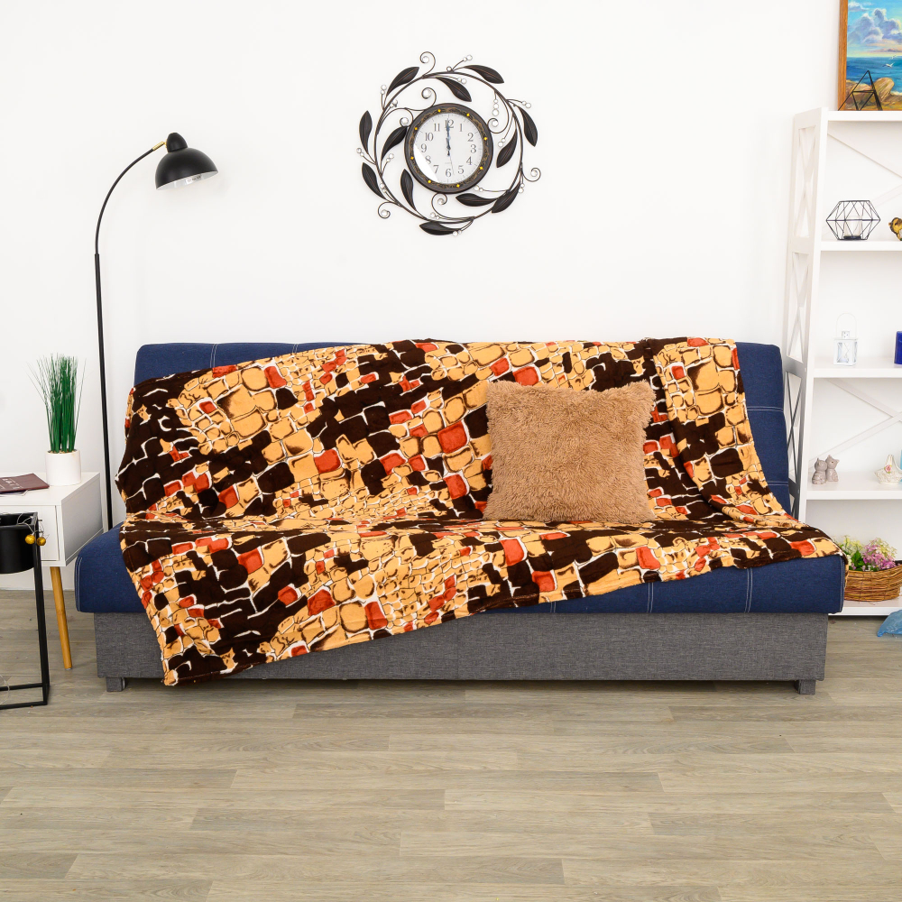 Плед - покрывало одностороннее Камушек 170 Х 210 цвет: коричневый - 2