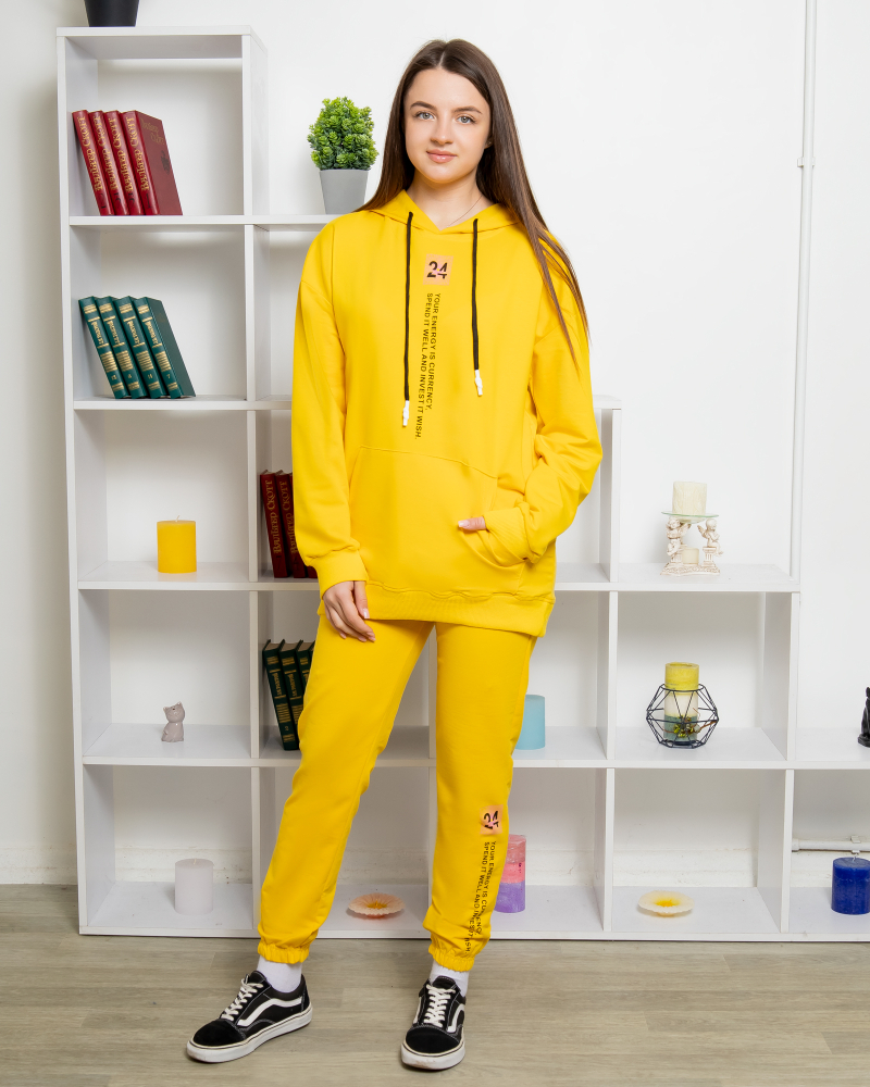 Костюм спортивный CkasBenno двунитка р-р: 48-L; 50-XL; 52-2XL; 54-3XL цвет: желтый - 2