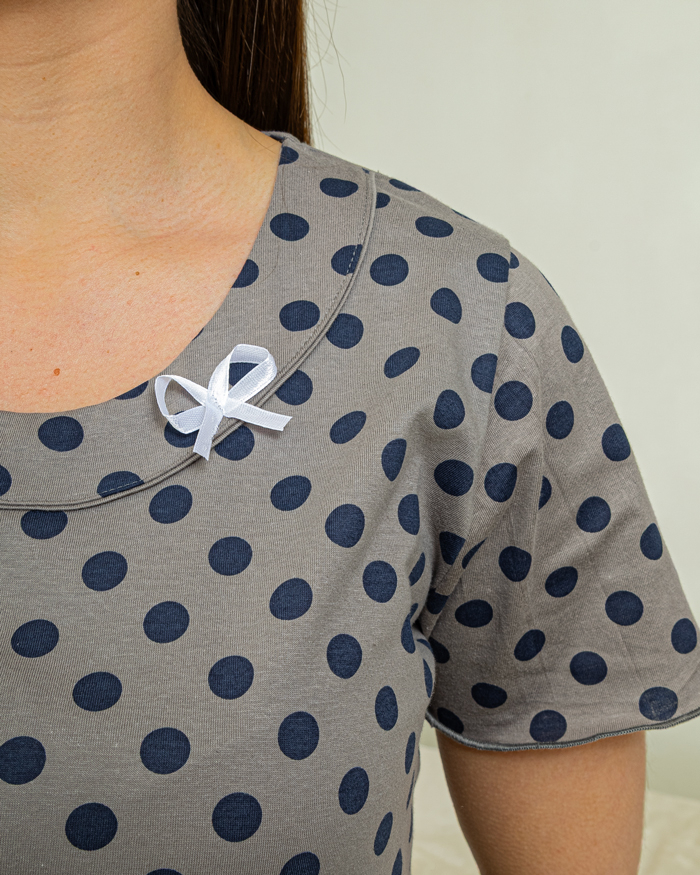 Ночная рубашка ГОРОХ 46-56 цвет: серый - 4