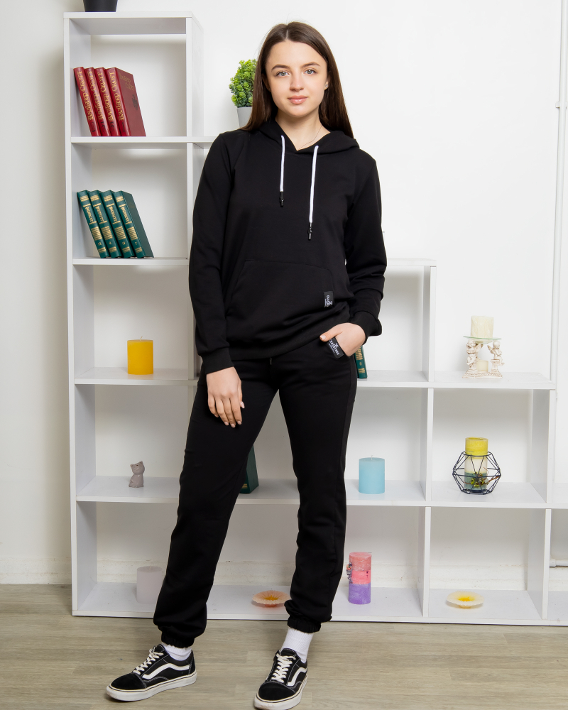 Костюм спортивный CkasBenno двунитка р-р: 44-S; 46-M; 48-L; 50-XL; цвет: черный - 2