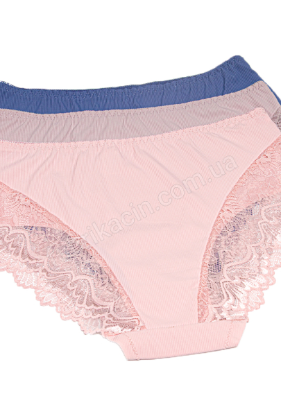 Трусы хлопок- кружево xl; 2xl; 3xll цвет: розовый