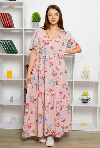 Платье Прованс р-р: 48-50/L-XL; 50-52/XL-2XL цвет: розовый