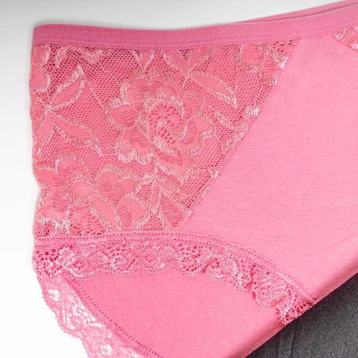Трусы хлопок- кружево xl; 2xl; 3xll цвет: лиловый - 2