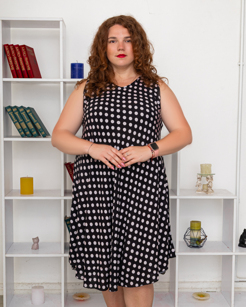 Платье в горох OneSize цвет: черный - 3