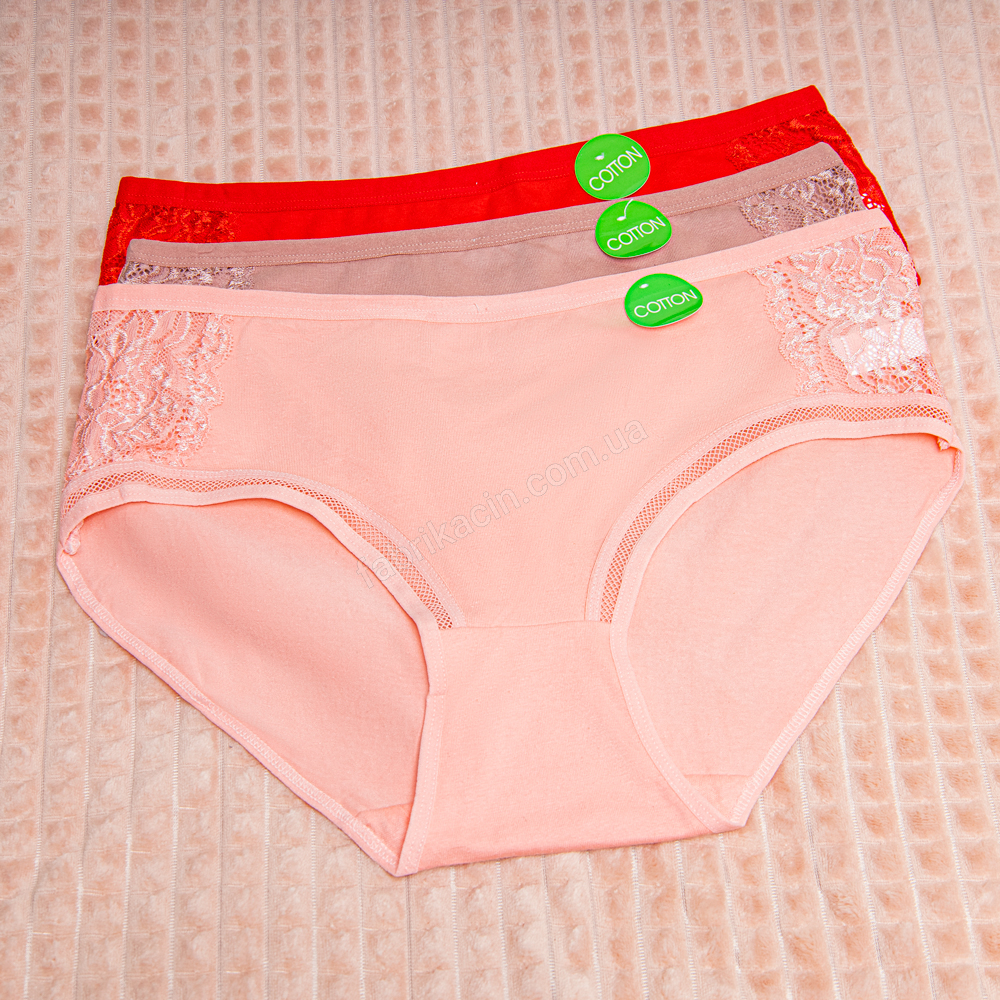 Трусы в гипюр XL - 3XL, цвет: розовый - 1