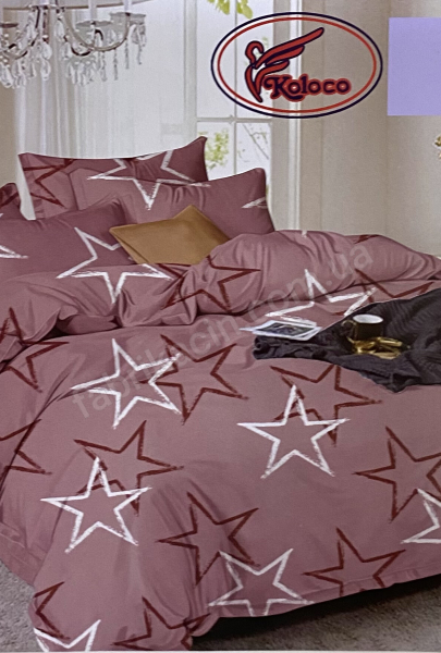 Комплект постельного белья двухспальный  Звезда 180 Х 220 цвет: лиловый