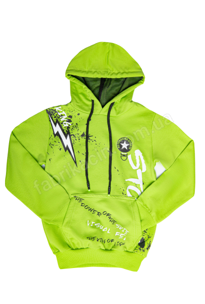 Батник King з капюшоном 2-нитка 5 - 8 років колір: зелений