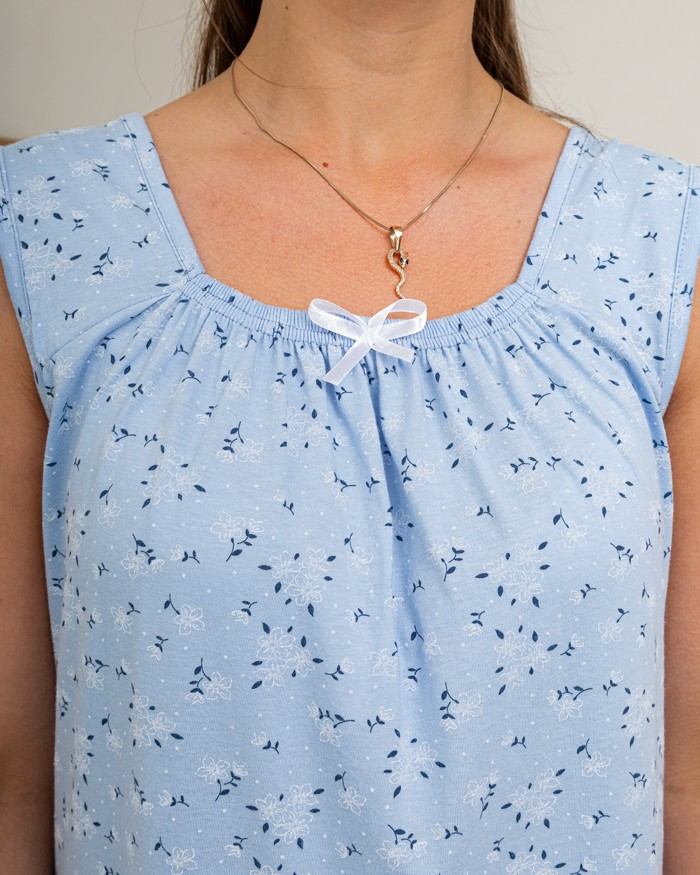 Ночная рубашка Сарафан 46-48/M; 48-50/L;50-52/XL;52-54/2XL;54-56/3XL; цвет: голубой - 4