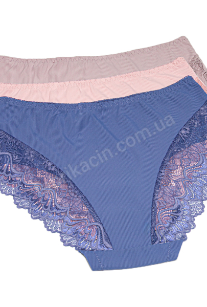 Трусы хлопок- кружево xl; 2xl; 3xll цвет: джинс