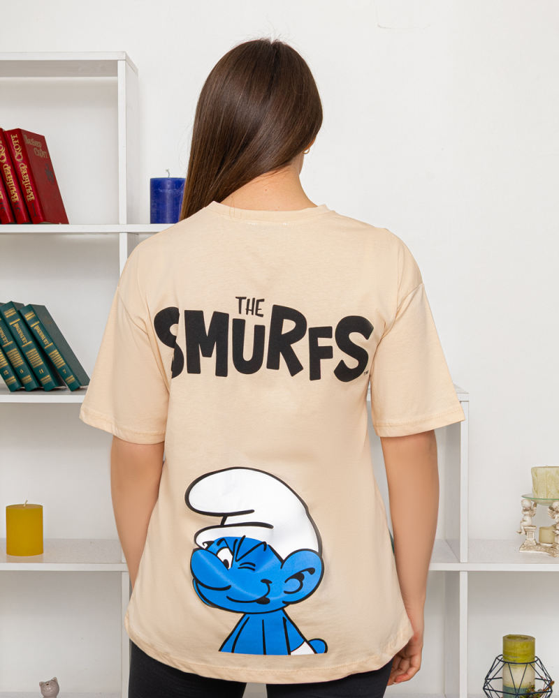 Футболка однотонная Smurfs р-р: 44-50 цвет: бежевый - 3