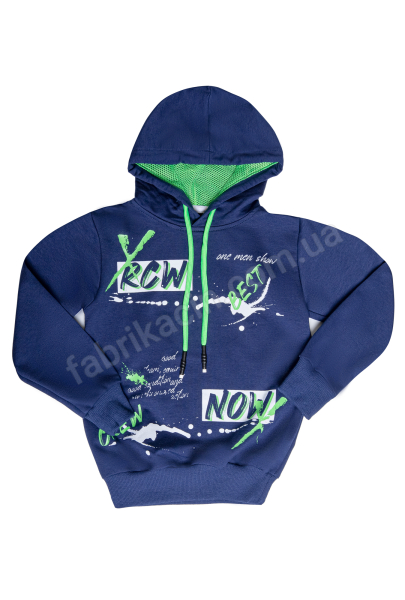 Батник Best з капюшоном 2-нитка 5 - 8 років колір: синiй