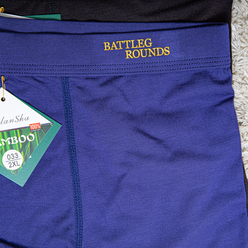 Трусы боксеры однотонные 50-56 цвет: синий - 2