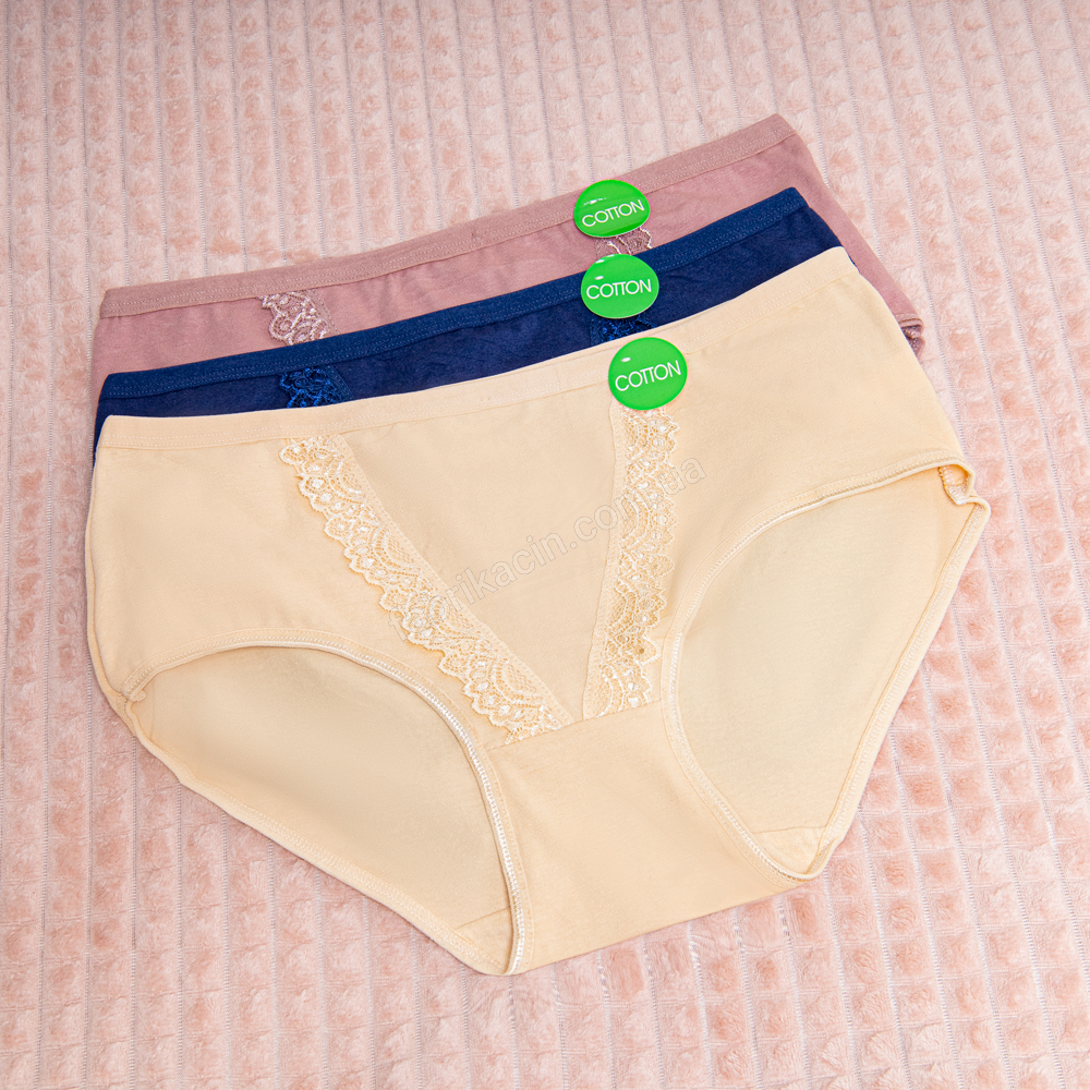Труси гіпюр UO KIN XL - 3XL колір: бежевий - 1