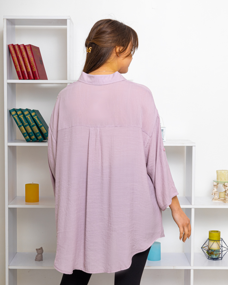 Сорочка БАТАЛ OVERSIZE р-р: 50 - 66 колір: бузковий - 2