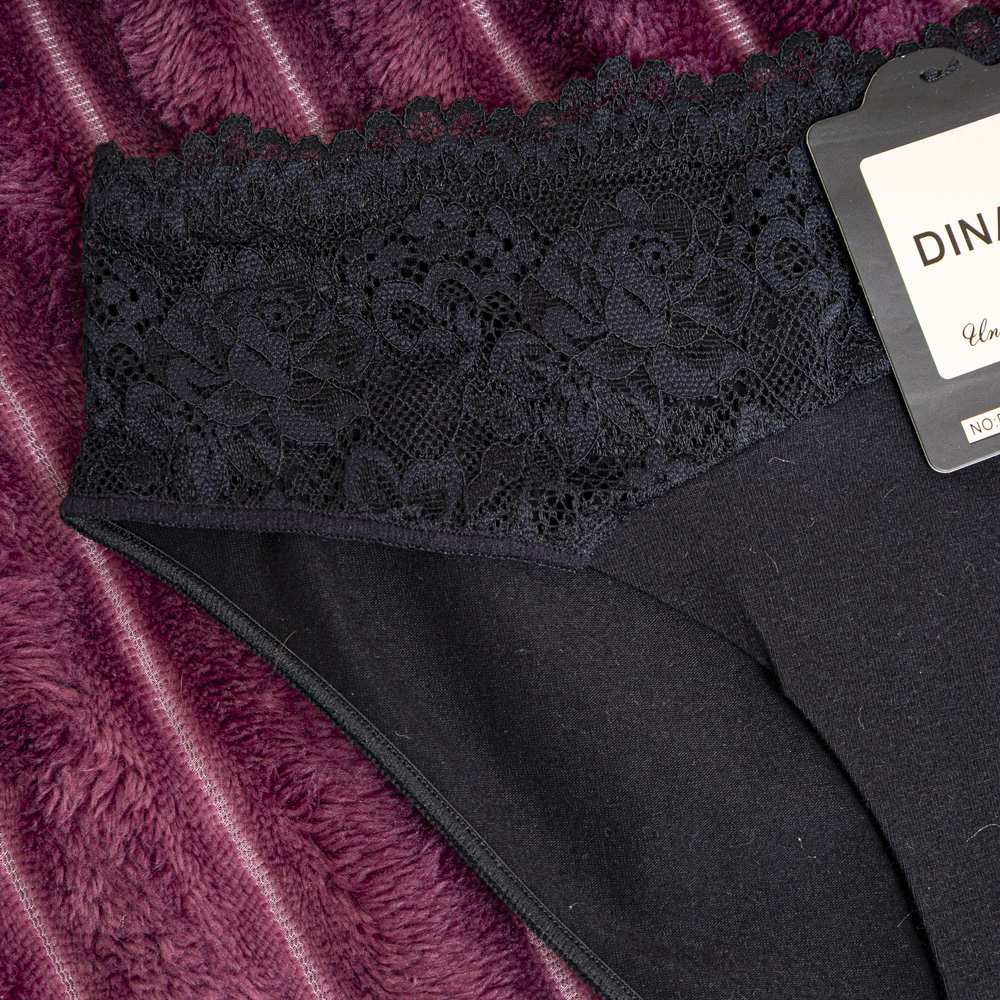 Трусы с кружевом р-р: 44-46; 48-50 цвет: черный - 2