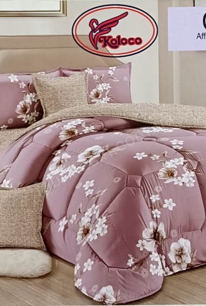 Комплект постельного белья Евро Цветы 200 Х 230  цвет: лиловый