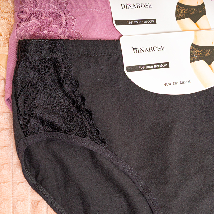 Труси з мереживною обробкою р-р: 50-54 колір: чорний - 2
