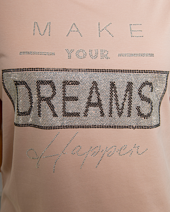Футболка батал MAKE DREAMS р-р: 52-54/XL; 54-56/XXL цвет: бежевый - 4