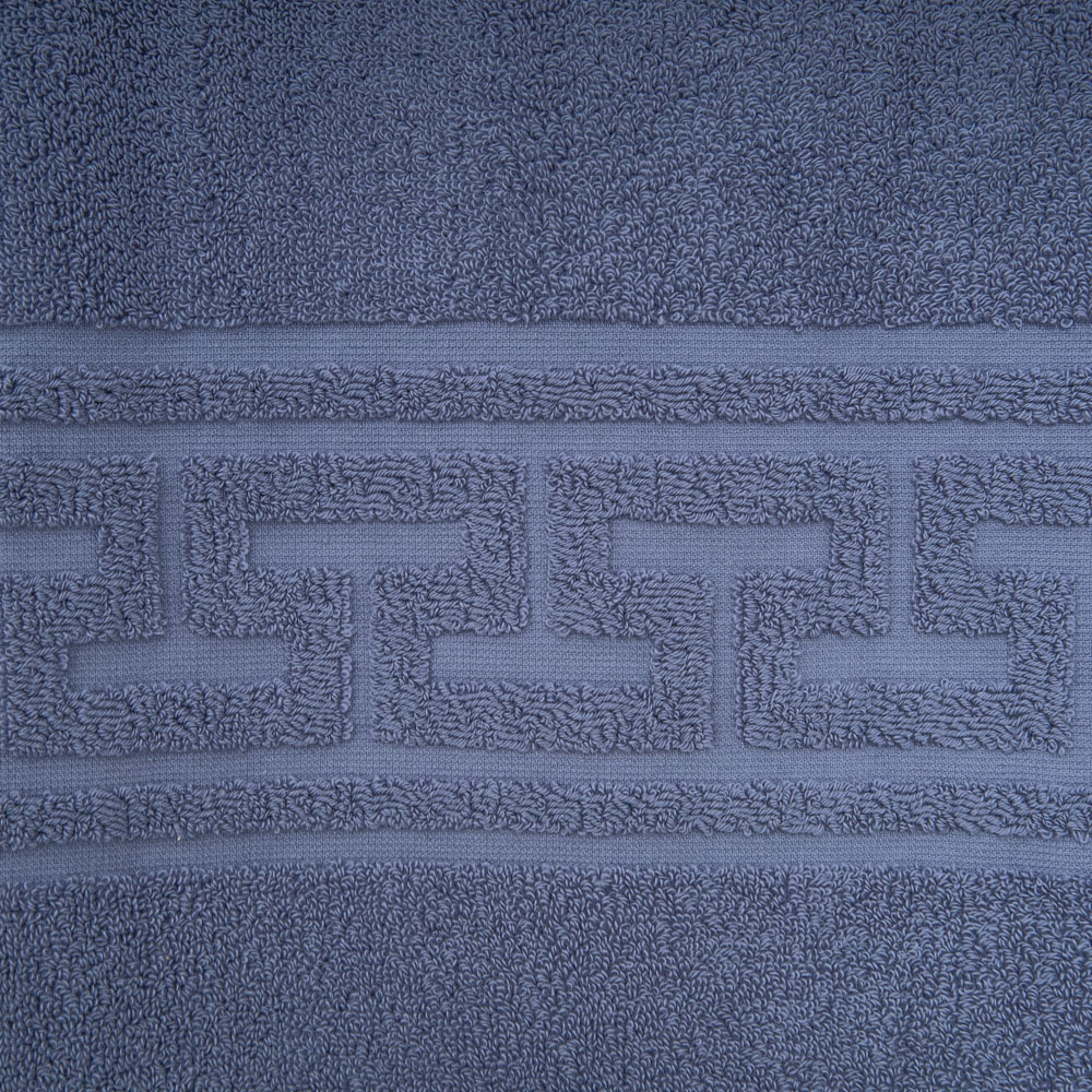 Полотенце махровое, греческий орнамент цвет: синий - 4
