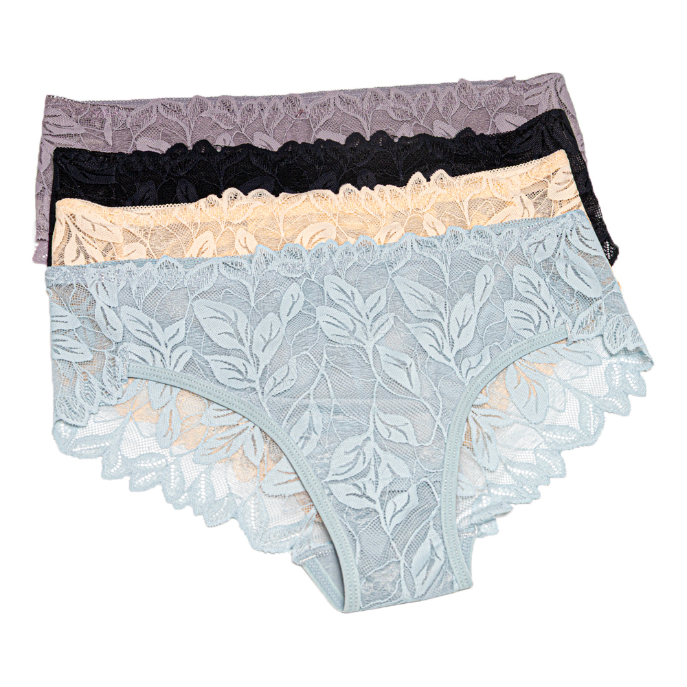 Труси мереживо l-xl; xl-2xl колір: сірий - 1