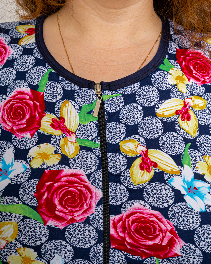 Халат батал Розы р-р: 58-66 цвет: синий - 4