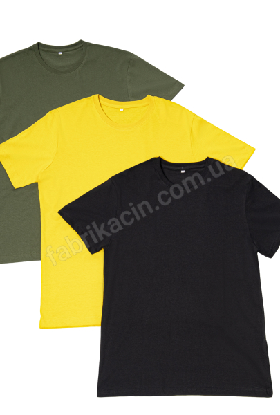 Футболка однотонна 46 - 54, колір: хакі