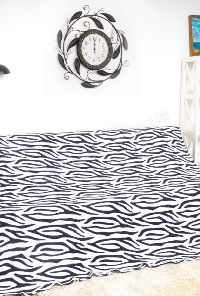 Плед - покрывало одностороннее Зебра 2сп  цвет: белый