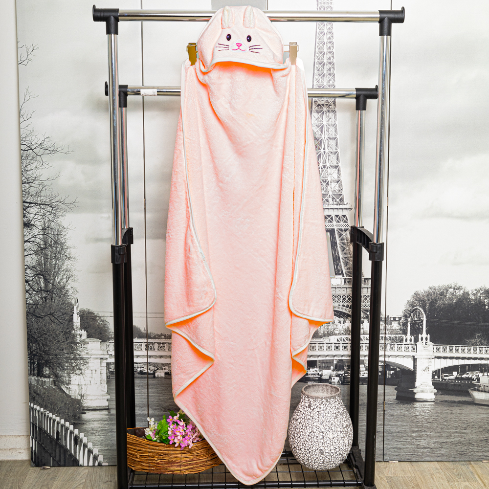 Рушник куточок дитячий Зайка колір: рожевий - 2