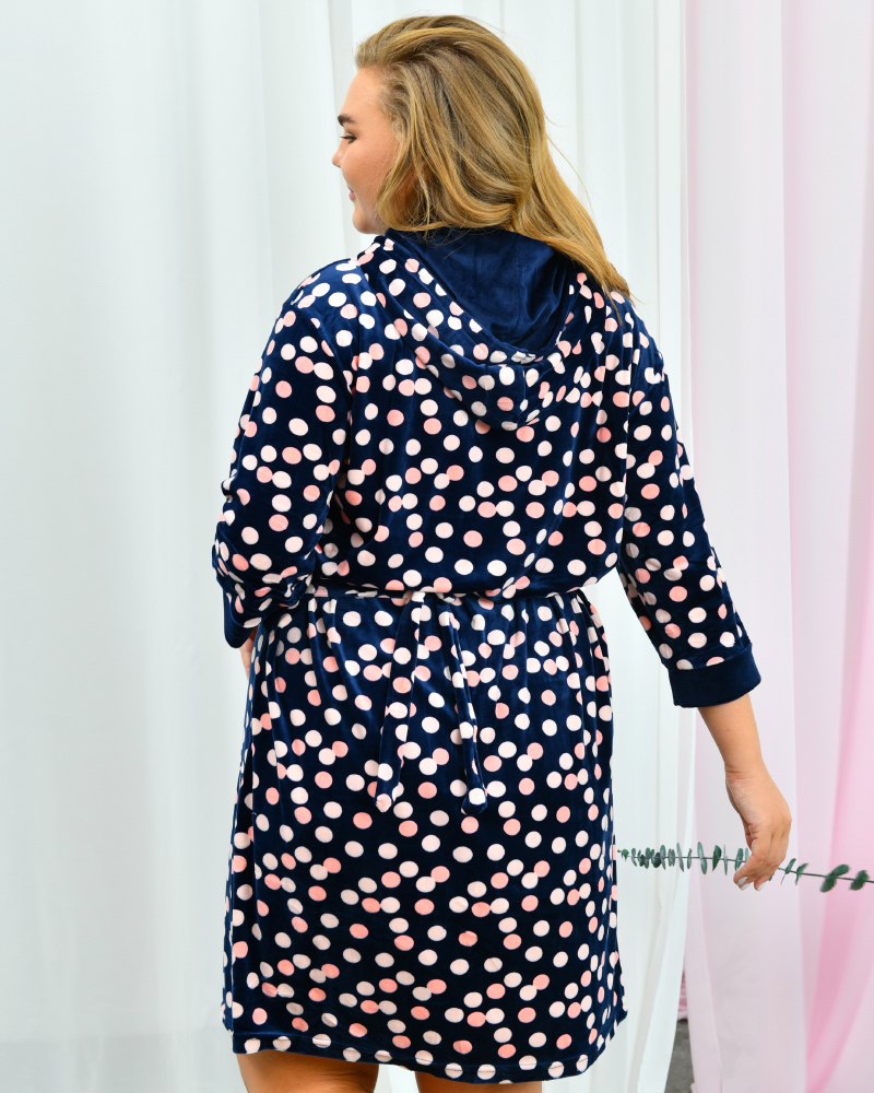 Халат велюровий з капюшоном р-р: 54; 56; 58; 60; 62 колір: синій - 3