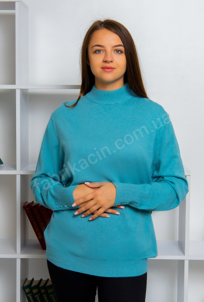 Светр стійка однотонний 50 - 54, колір: м'ятний