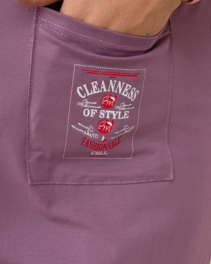 Халат бавовна трикотаж р-р: 60/6XL; 62/7XL; 64/8XL; 66/9XL колір: бузковий - 4