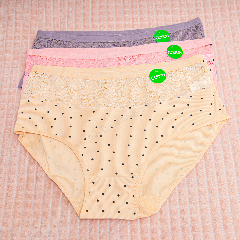 Труси батал горох UO KIN XL - 3XL колір: бежевий - 1