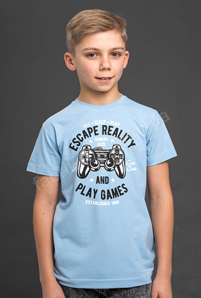 Футболка Play Games 36 - 44 цвет: голубой