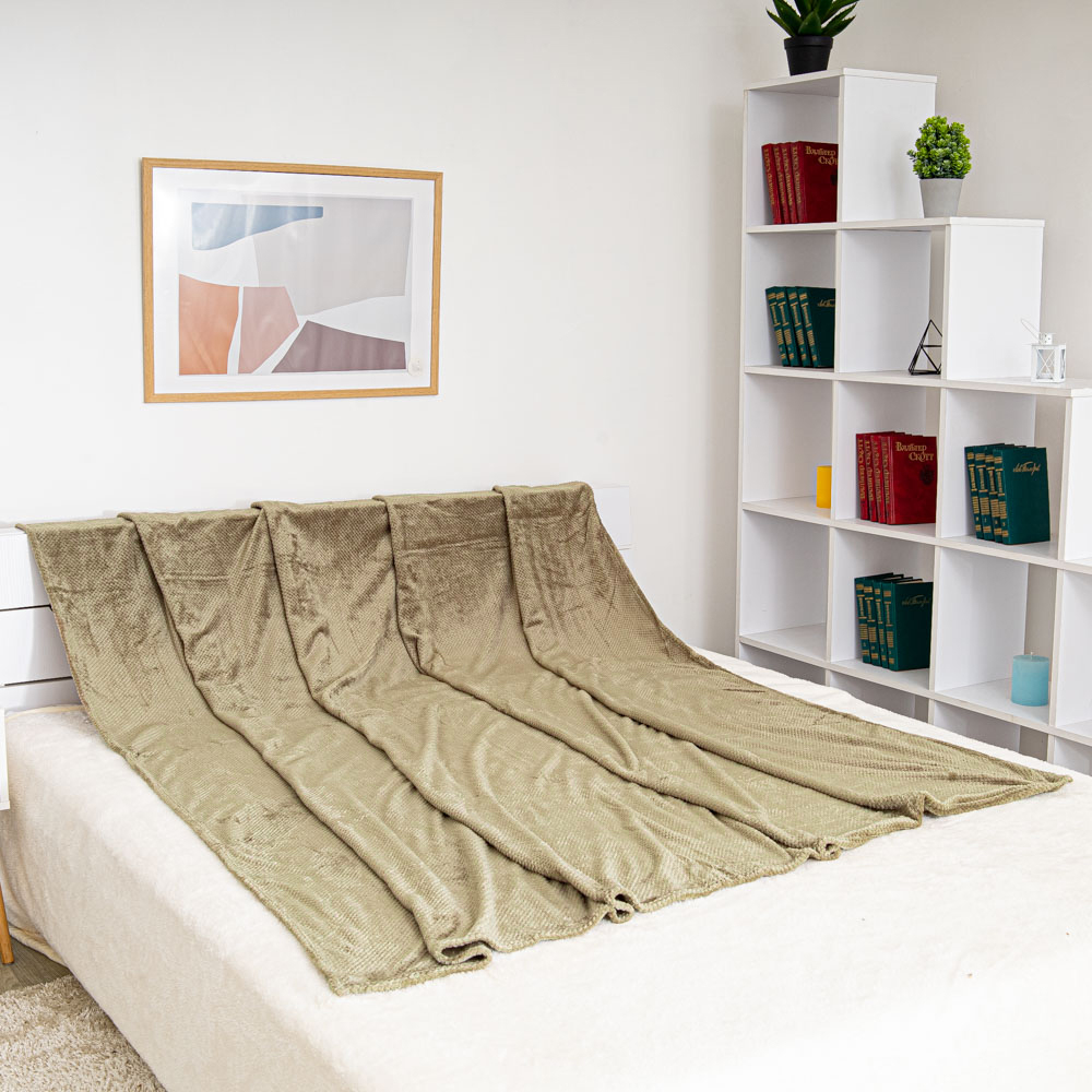 Плед-покрывало SILK BAMBOО 175Х205 цвет: хаки - 6