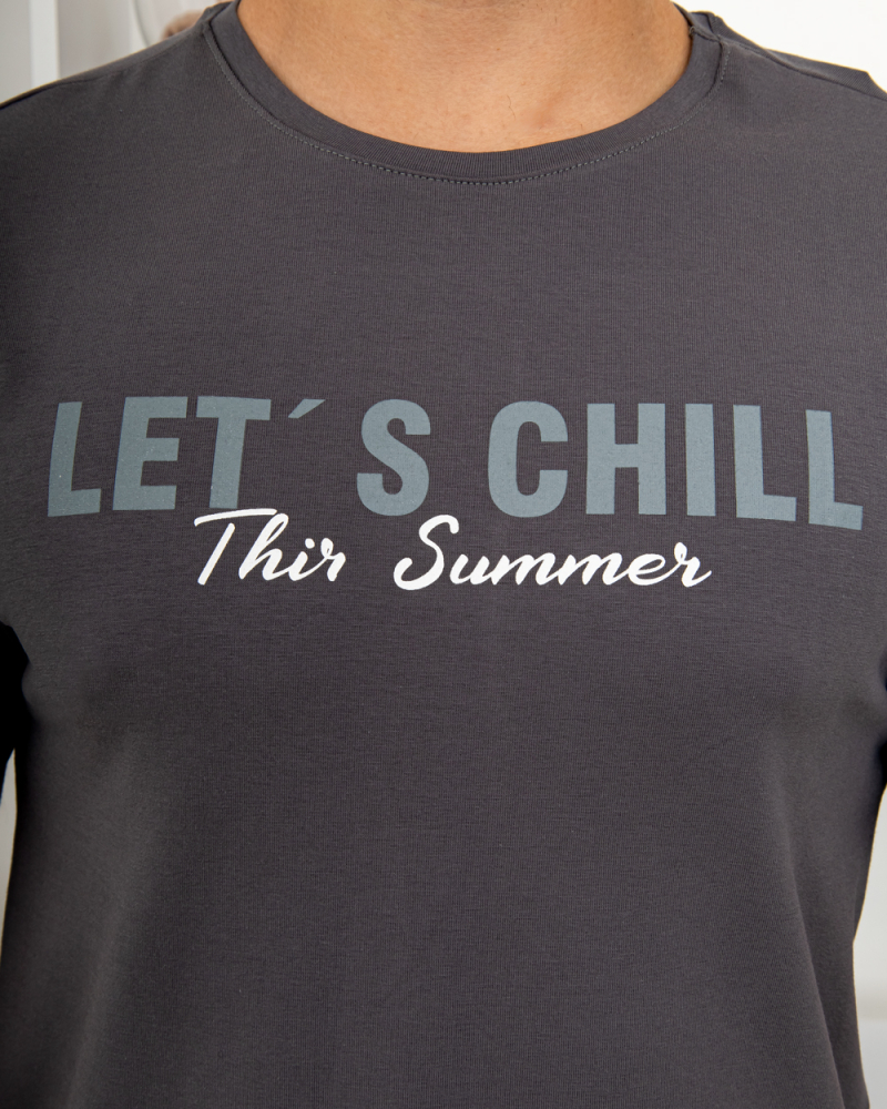 Футболка стрейч Let"s CHILL р-р: 44; 46; 48; 50; 52; 54 колір: сірий - 5