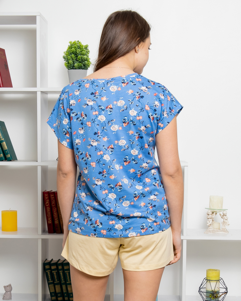 Піжама костюм р-р: 46/M; 48/L; 50/XL; 52/2XL; 54/3XL колір: блакитний-жовтий - 4