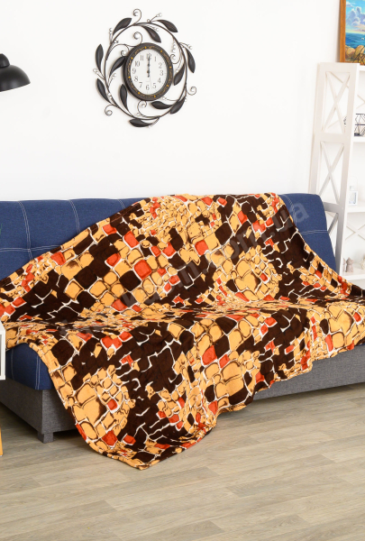 Плед - покрывало одностороннее Камушек 170 Х 210 цвет: коричневый