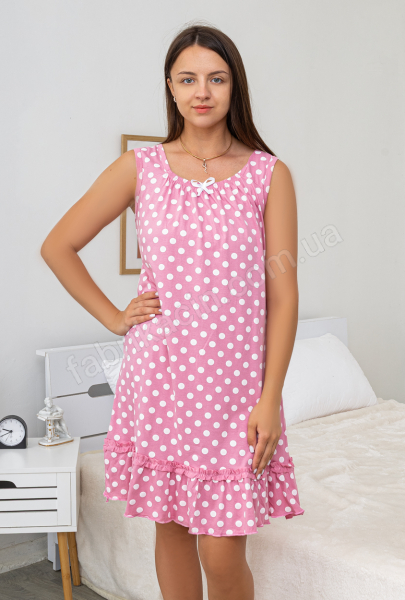 Ночная рубашка Сарафан 46-48/M; 48-50/L;50-52/XL;52-54/2XL;54-56/3XL; цвет: розовый