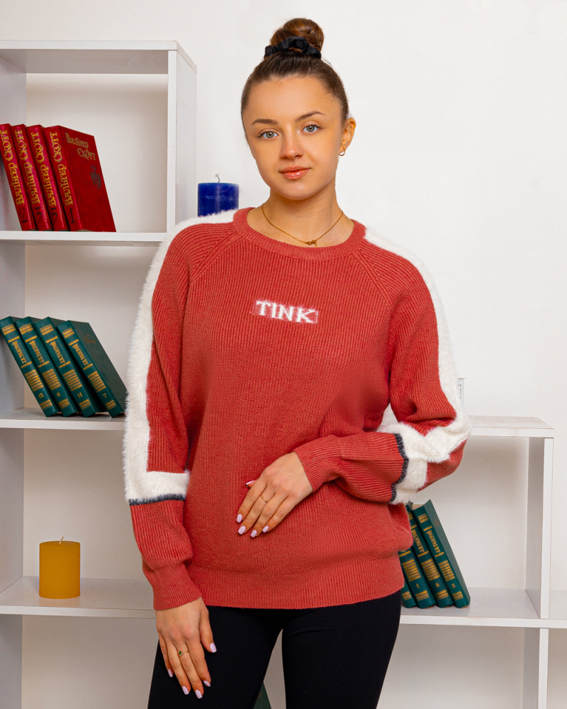 Свитер TINK р-р: 52-56 цвет: пудровый - 2